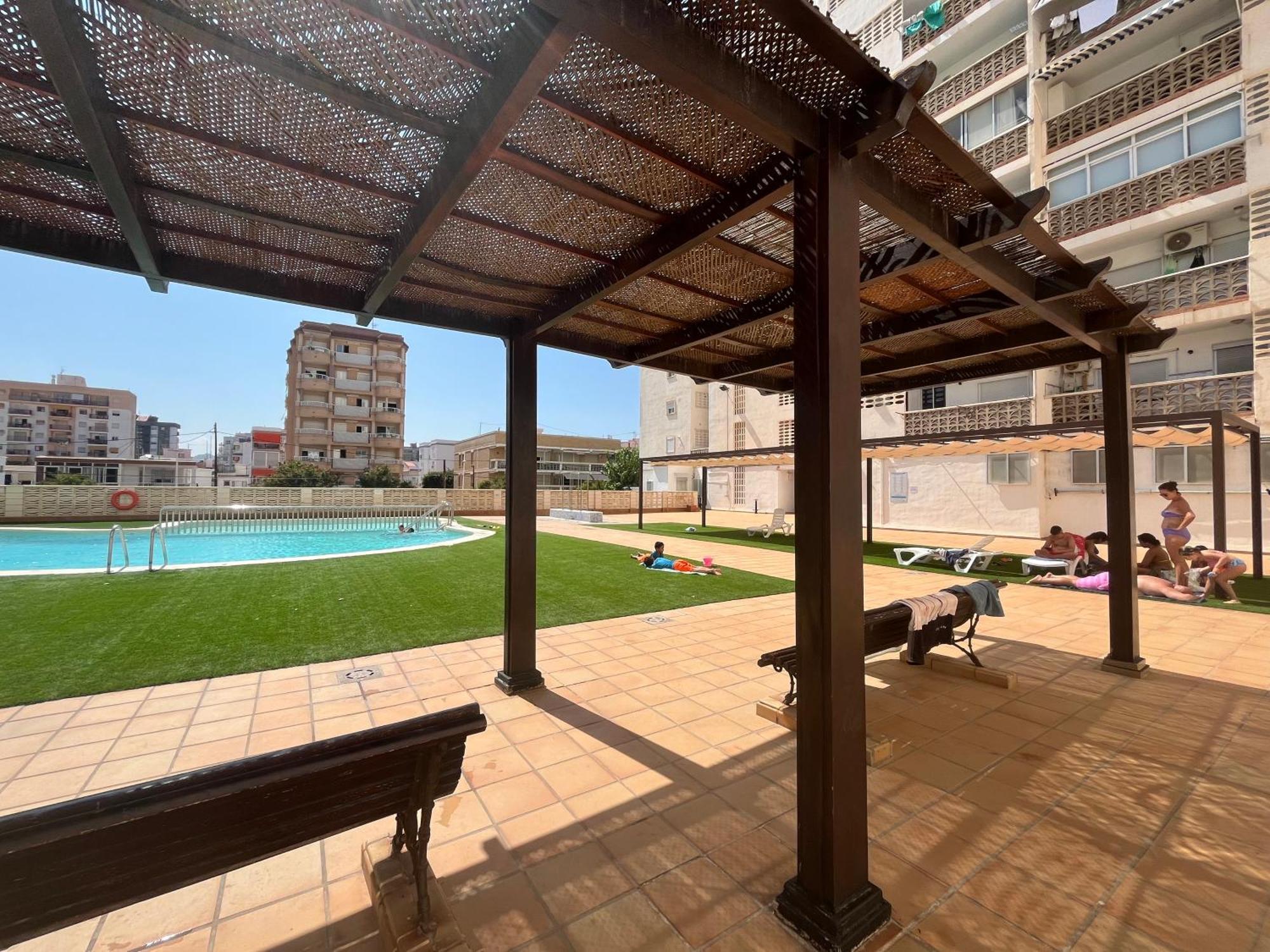 Apartamento 1ª Linea De Playa - Con Piscina Y Parking Playa de Gandia Buitenkant foto