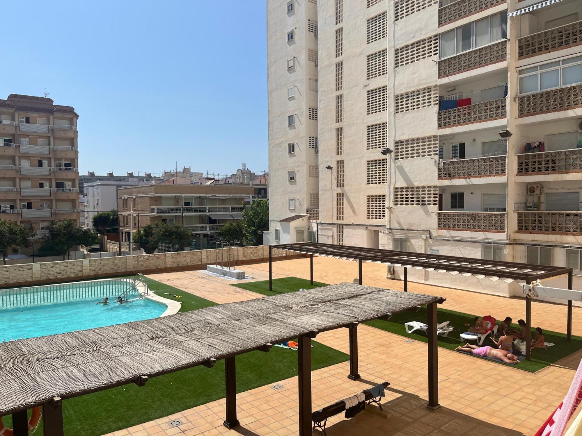 Apartamento 1ª Linea De Playa - Con Piscina Y Parking Playa de Gandia Buitenkant foto