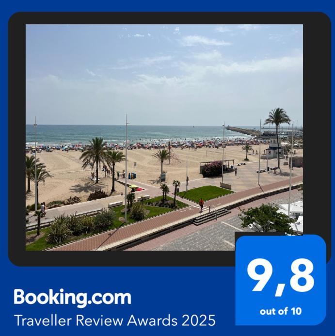 Apartamento 1ª Linea De Playa - Con Piscina Y Parking Playa de Gandia Buitenkant foto